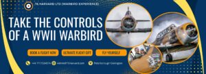 The best value Warbird flights in the UK! T6 Harvard Ltd Embark on an exhilarating adventure with T6 Harvard Ltd's Warbird flights. Take control of the legendary T6 Harvard aircraft and soar through the skies, reliving the glory days of aviation history. Book your flight today and experience the thrill of flying a true warbird.