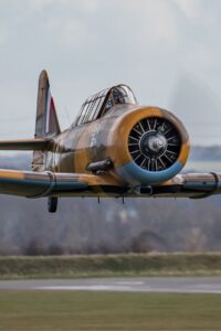 WWII T-6 Harvard warbird flight experience with the Wacky Wabbit, operated by T6 Harvard Ltd in the UK